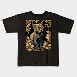 Cute cat painting - old school style Kids T-Shirt